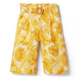 Janie and Jack Yellow and White Tropical Flare Pant